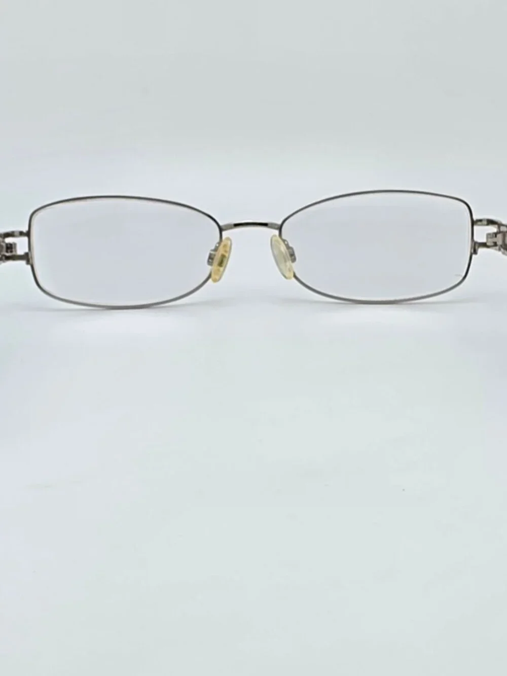 Tura TE202 Silver Black Tortoise Rhinestone Eyeglasses Frame Japan 54-17-135